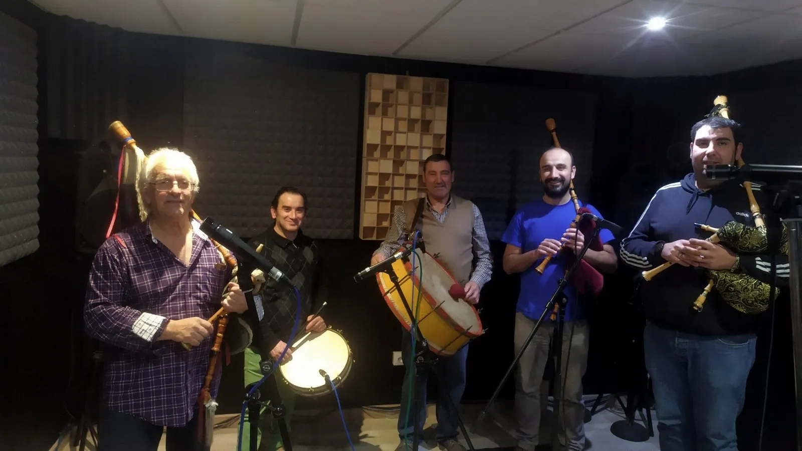 A Gaita de Sarandón en el estudio de Xonix Records
