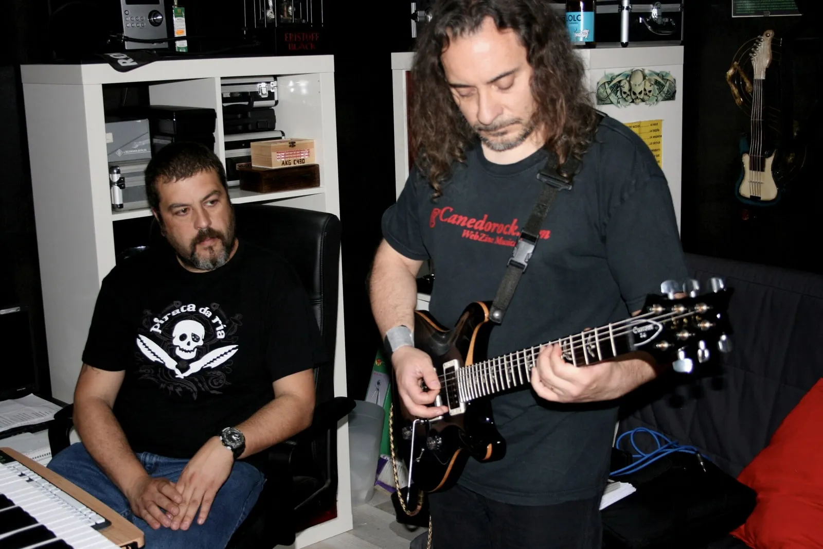 Alberto Cereijo (Los Suaves) en el estudio de Xonix Records