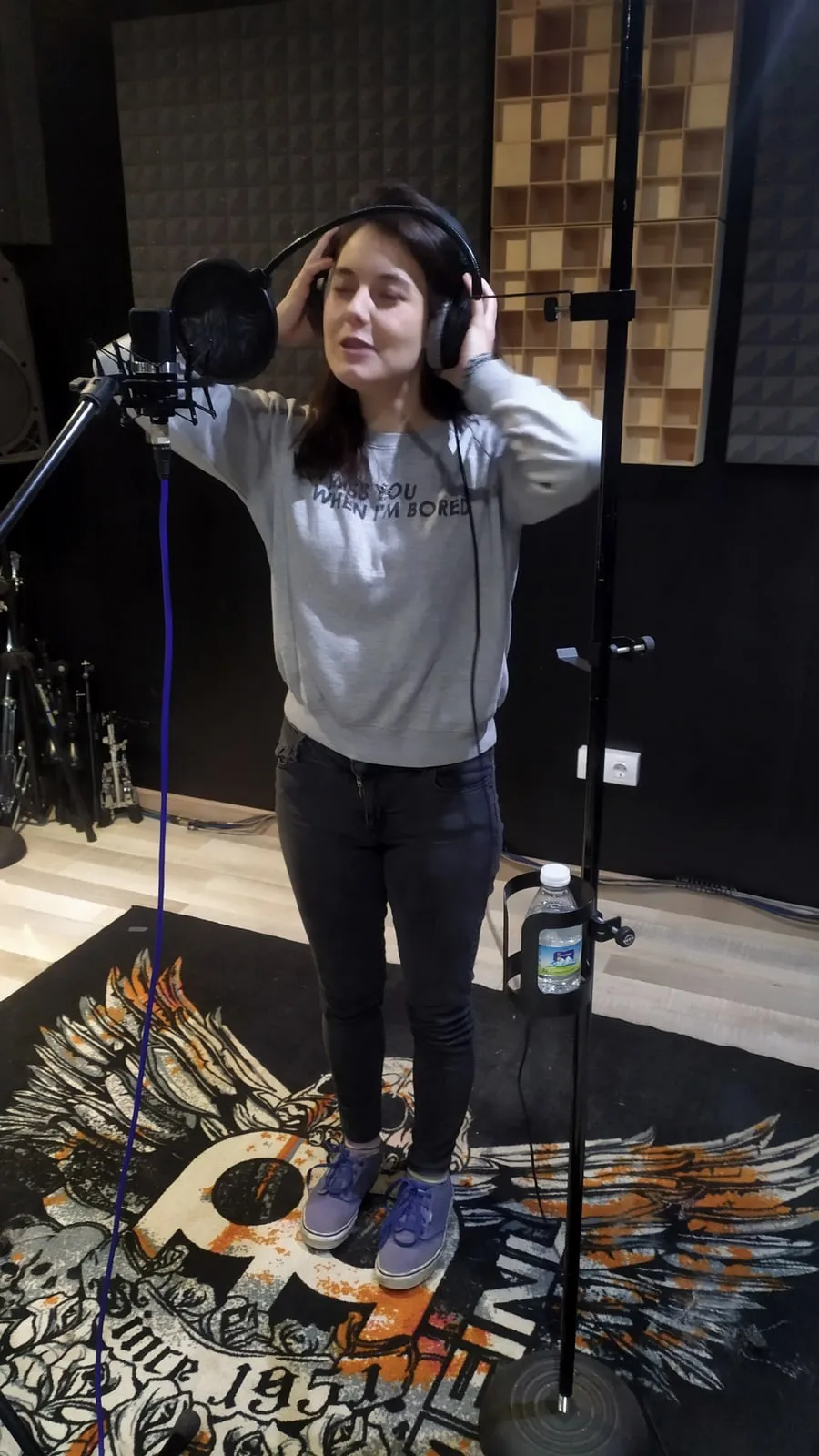Alexandra Pérez en el estudio de Xonix Records