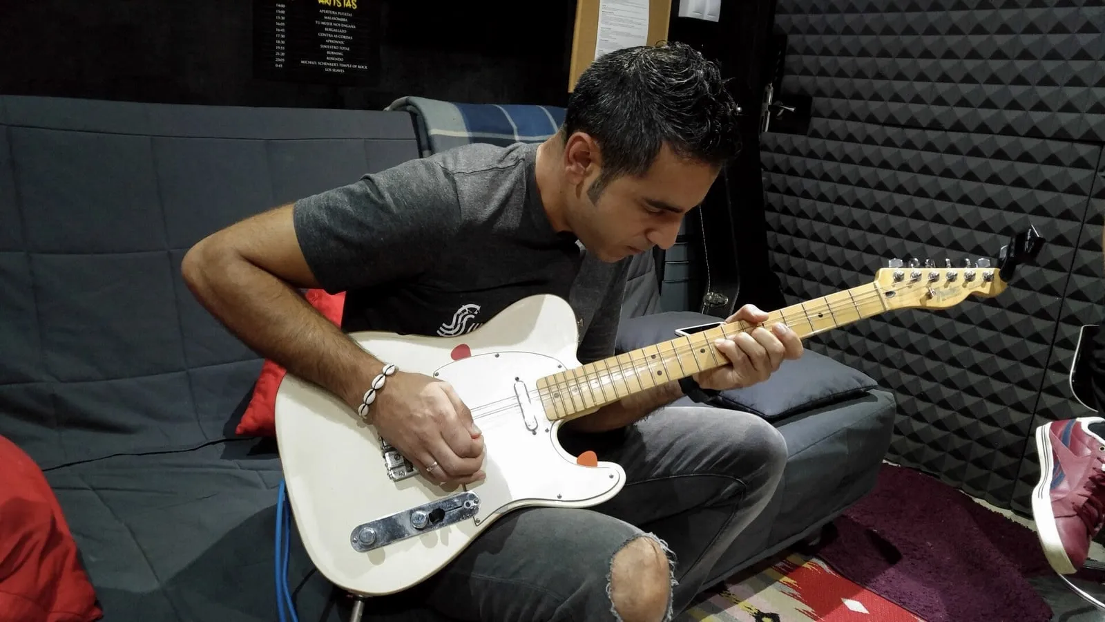 Cortizo (Susie Q) en el estudio de Xonix Records