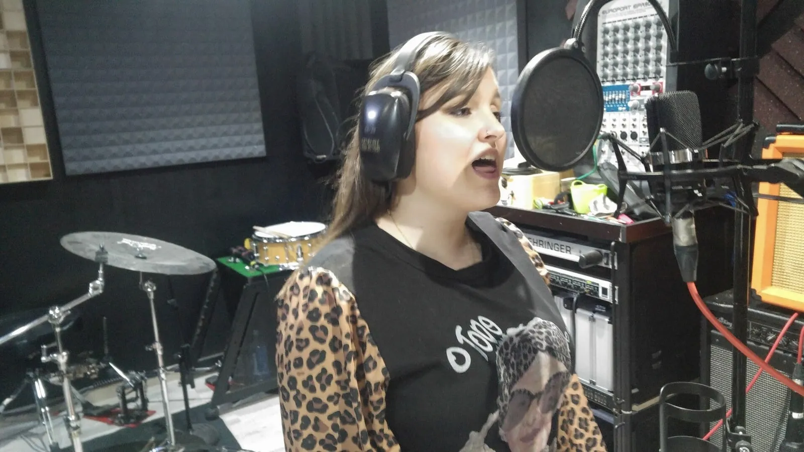 Cristina Cimadevila en el estudio de Xonix Records