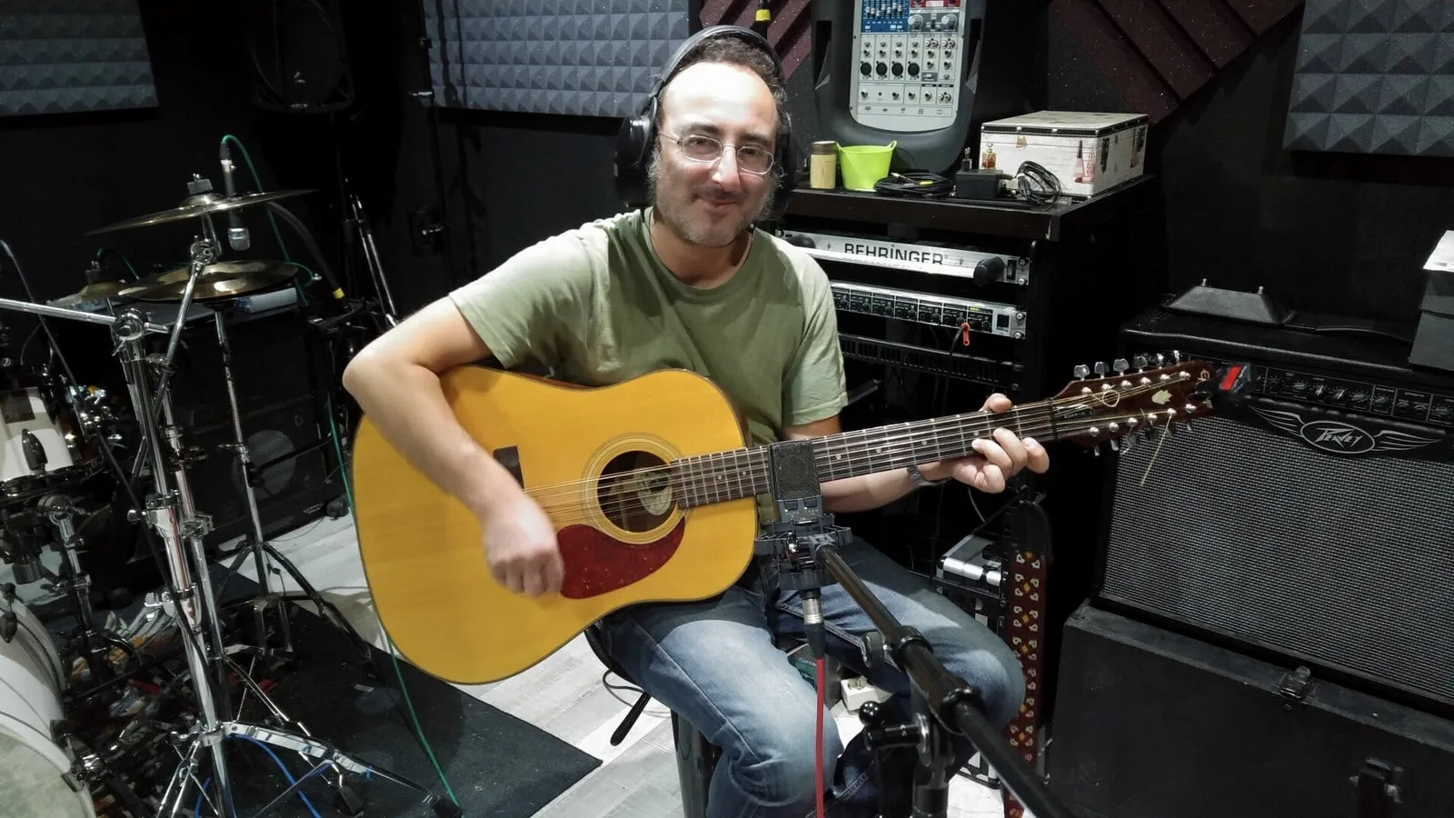 Espiño en el estudio de Xonix Records