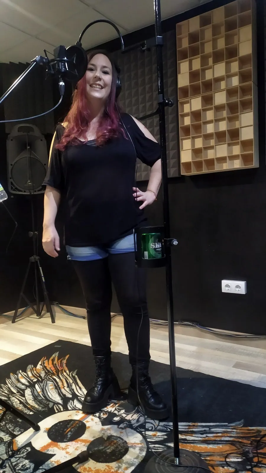 Jana (Liska!) en el estudio de Xonix Records