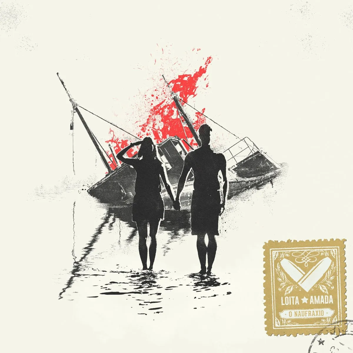 Portada de «O naufraxio» de Loita Amada