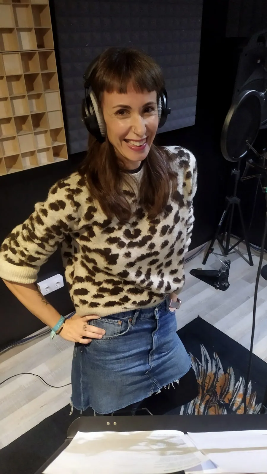 Lorena (The Teta's Van) en el estudio de Xonix Records