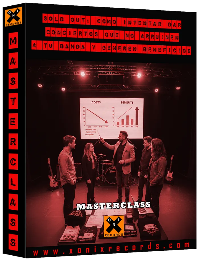 Arte de la masterclass «Sold out: cómo dar conciertos que no arruinen a tu banda y generen beneficios»
