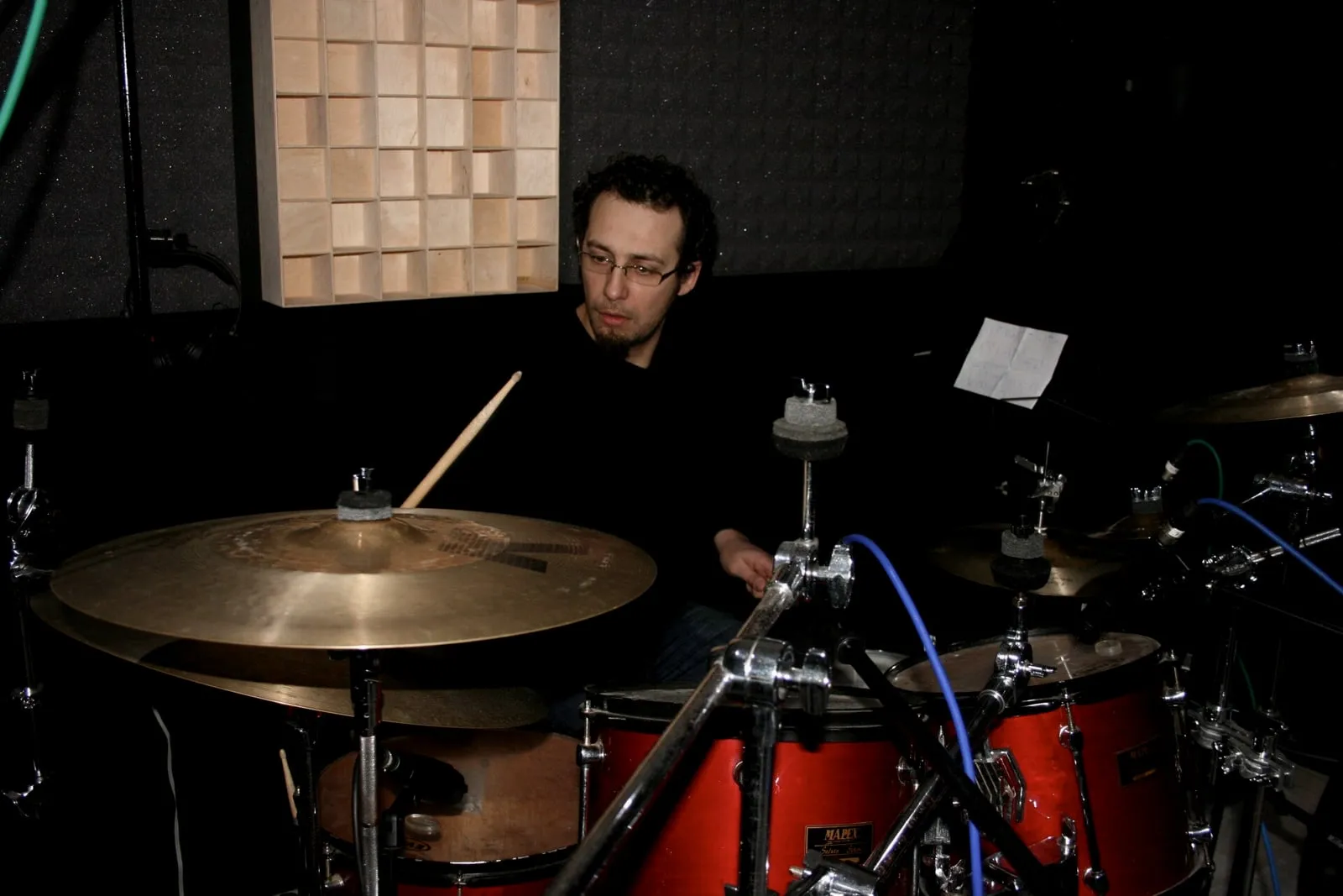 Miguel Queixas en el estudio de Xonix Records