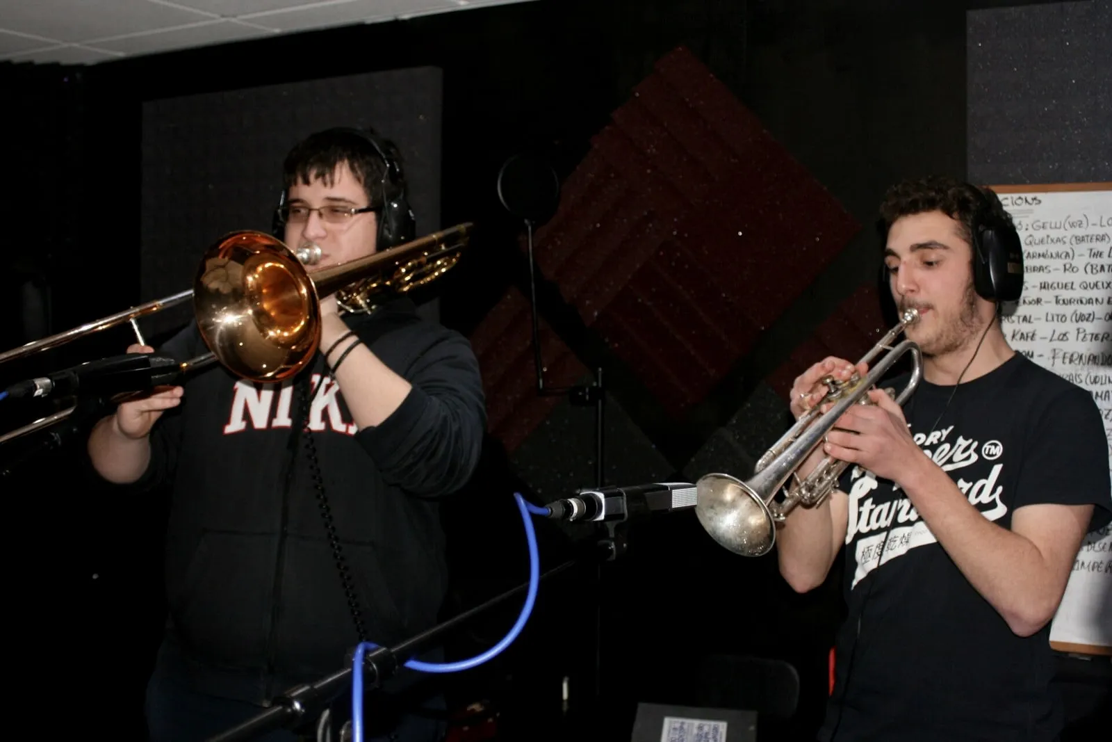 Pako e Alberto en el estudio de Xonix Records