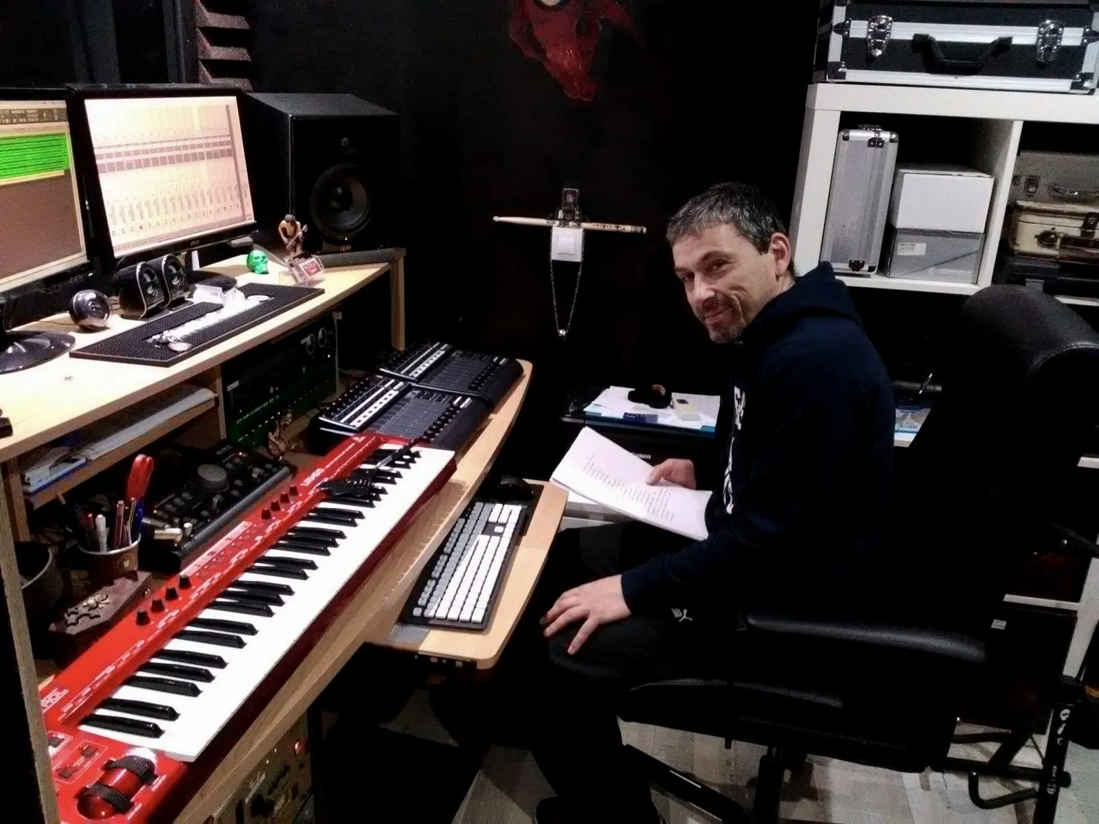 Palukopá en el estudio de Xonix Records