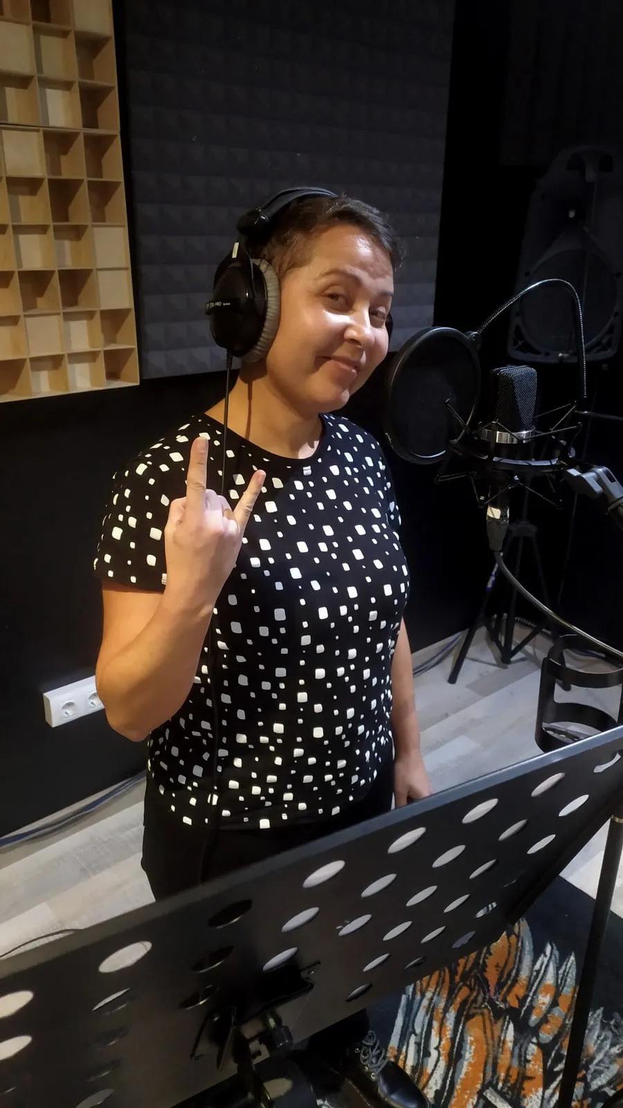 Patty Castro en el estudio de Xonix Records